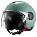 Argentario Visor Jet Helmet - Green