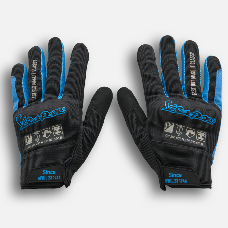 Vespa Dec Technical Gloves - Black & Blue